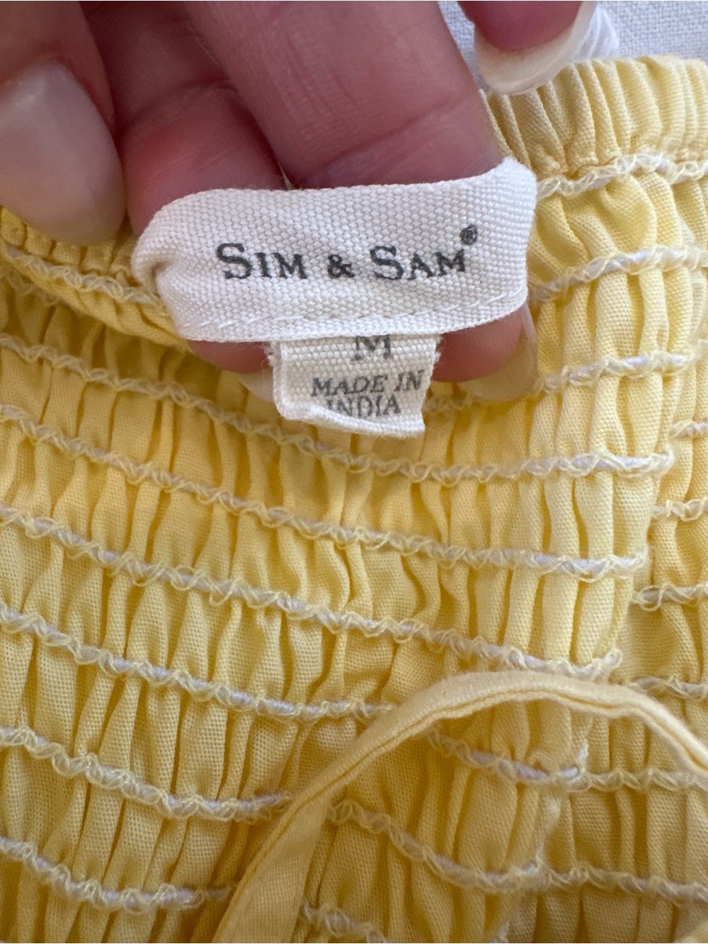 Sim & Sam Ric Rac Cottagecore Cotton Maxi Dress in Butter Yellow - Picture 8 of 9